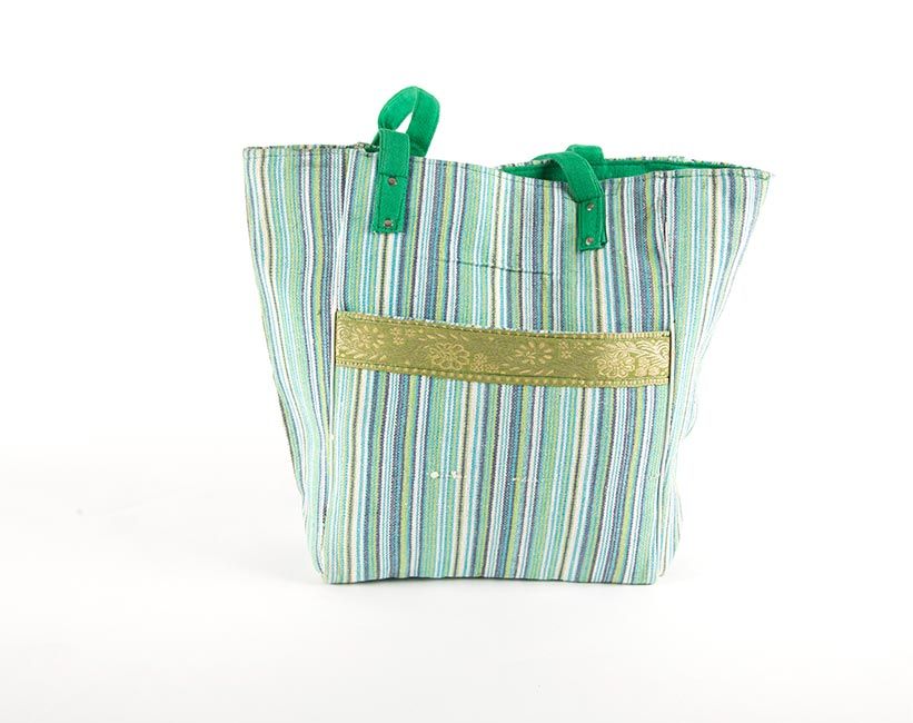 Green Stripe Bag
