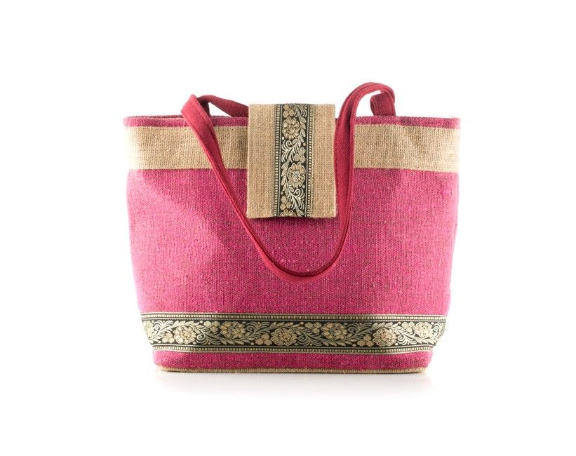 Pink Jute Bag | Small
